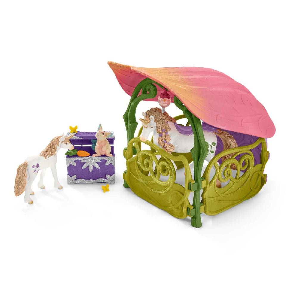 Schleich Glitzerndes Blütenhaus mit Einhörnern, See und Stall Tägliche Deals