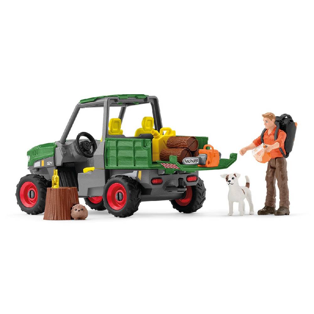 Schleich Waldbauer mit Fahrzeug Kostenloser Versand international