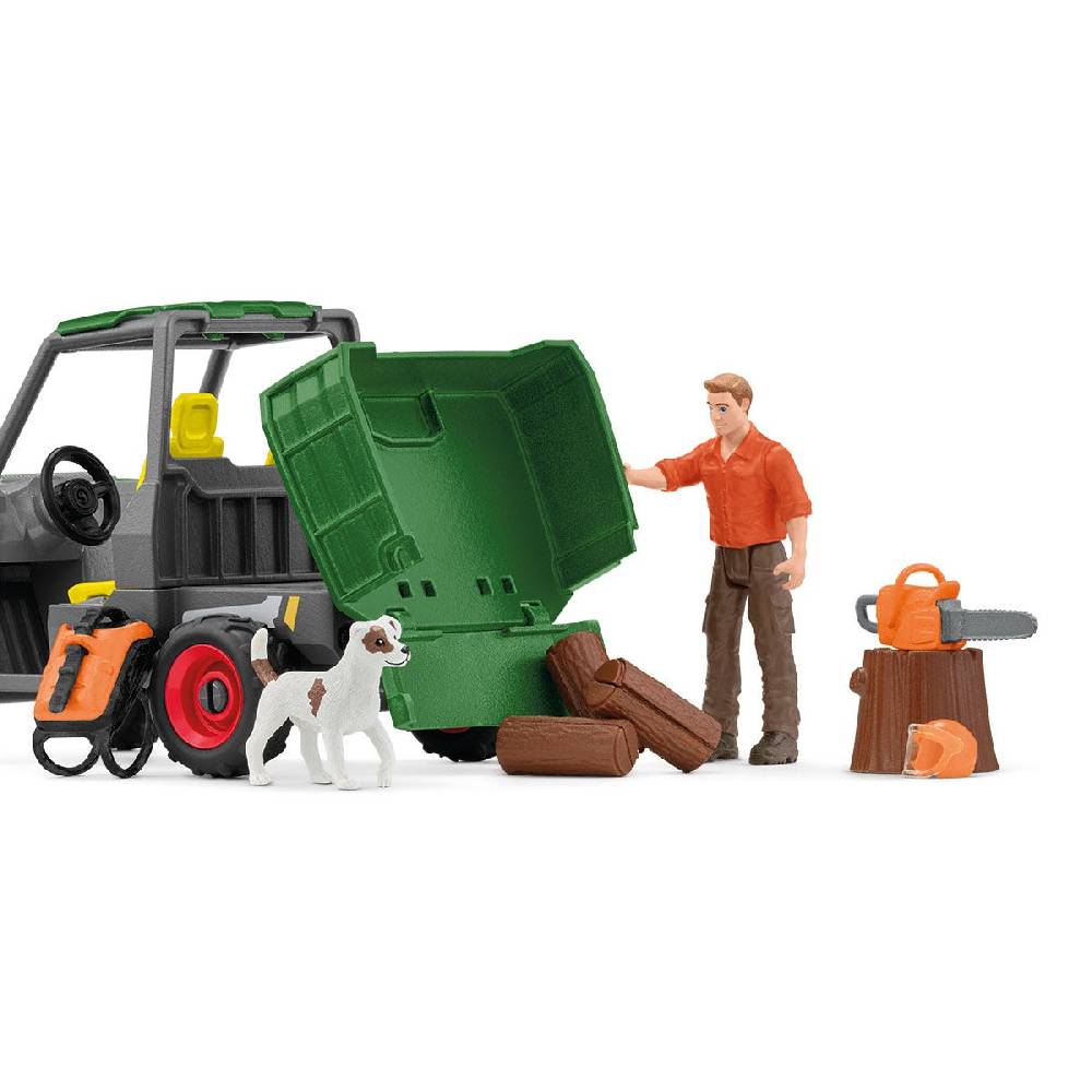 Schleich Waldbauer mit Fahrzeug Kostenloser Versand international