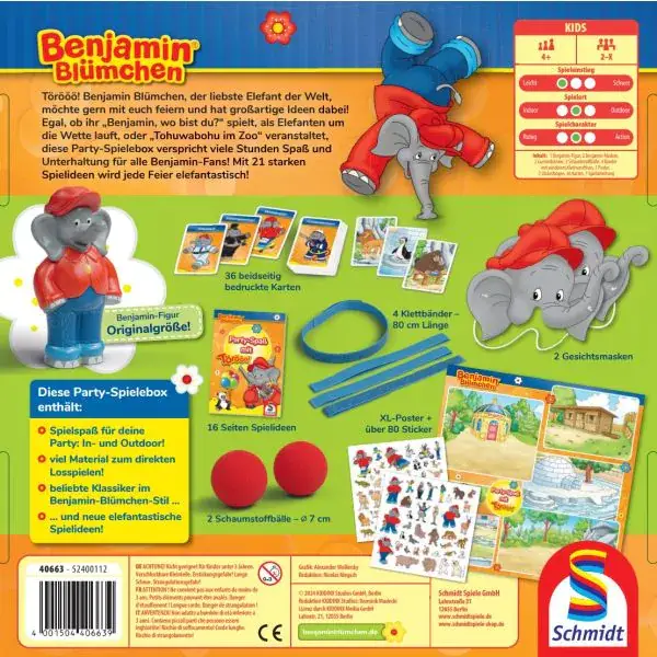 Schmidt Spiele Benjamin Blümchen: Party-Spaß mit Törööö!, Kinder-Partyspiele Cyber Monday