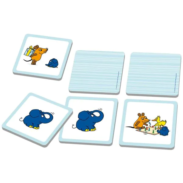 Schmidt Spiele Die Maus: Elefanten-Memo, 50. Geburtstag, Kinderspiel Jubiläumsangebot
