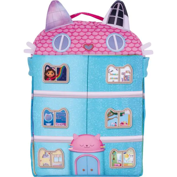 Schmidt Spiele Gabby's Dollhouse: Puppenhaus mit 3 Figuren und Lift, 41 cm, Plüsch Neuheiten