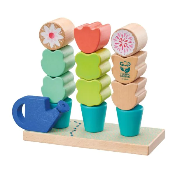 Schmidt Spiele TULIP'S GARDEN by SELECTA® Kleinkindwelt: Steckspiel Blumen, 14 Teile Zeitbegrenzte Promotion