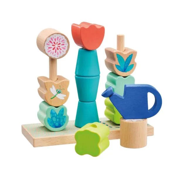 Schmidt Spiele TULIP'S GARDEN by SELECTA® Kleinkindwelt: Steckspiel Blumen, 14 Teile Zeitbegrenzte Promotion