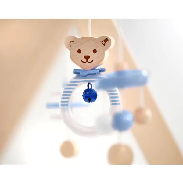 Schmidt Spiele Steiff: Spieltrapez blau aus Massivholz, 59 cm Sonderangebot der Fabrik
