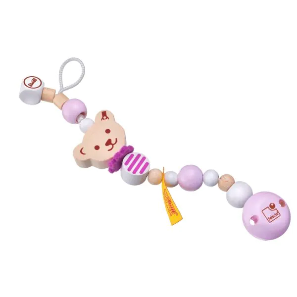 Schmidt Spiele Steiff: Schnullerkette rosa, 21 cm Fabrikladen