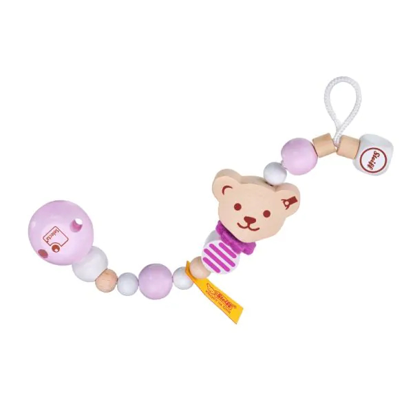 Schmidt Spiele Steiff: Schnullerkette rosa, 21 cm Fabrikladen