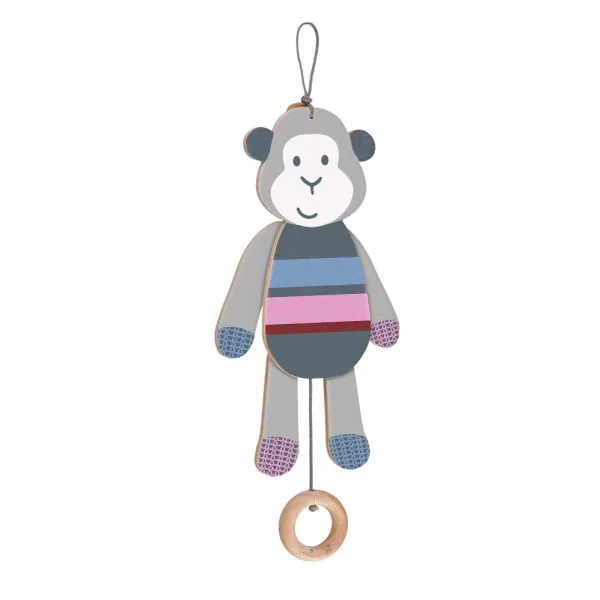 Schmidt Spiele bellybutton: Zappeläffchen, Hampelmann Affe aus Holz, 26 cm Begrenzt auf 3 Tage