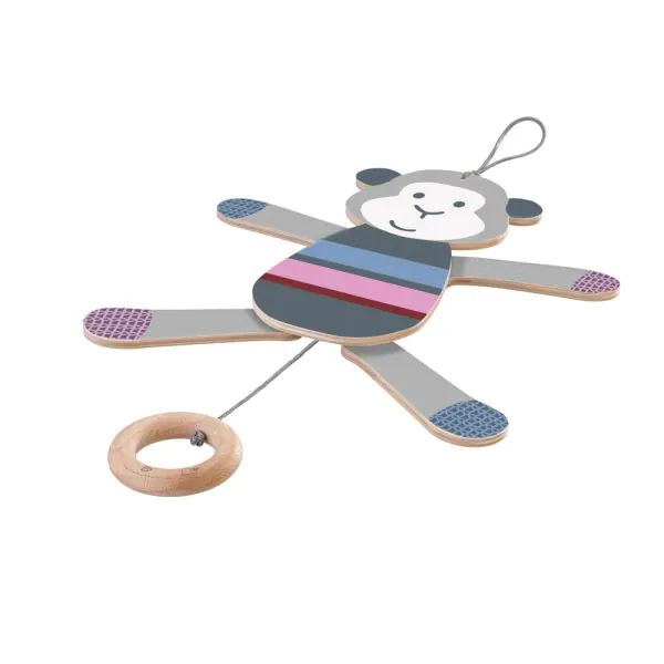 Schmidt Spiele bellybutton: Zappeläffchen, Hampelmann Affe aus Holz, 26 cm Begrenzt auf 3 Tage