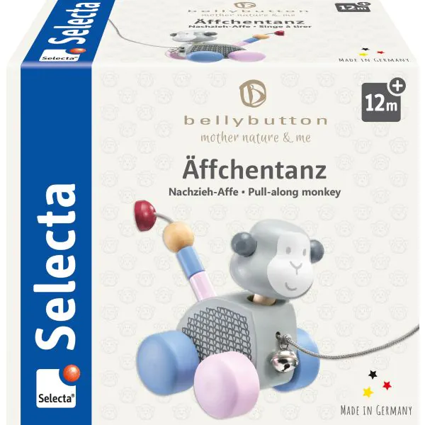 Schmidt Spiele bellybutton: Äffchentanz, Nachzieh-Affe, 11 cm Online