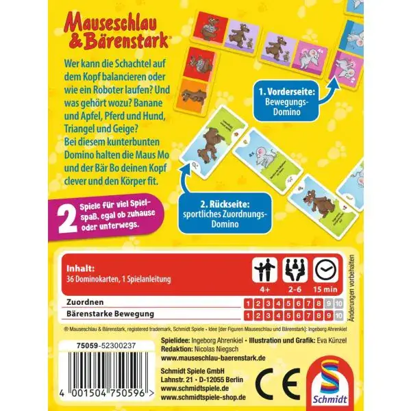 Schmidt Spiele Mauseschlau & Bärenstark: Fit und Clever, Kinderkartenspiel Hotsell
