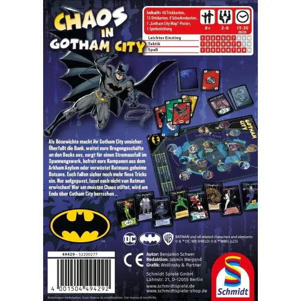 Schmidt Spiele DC Super Hero: Batman – Chaos City, Kartenspiel Blitzverkäufe