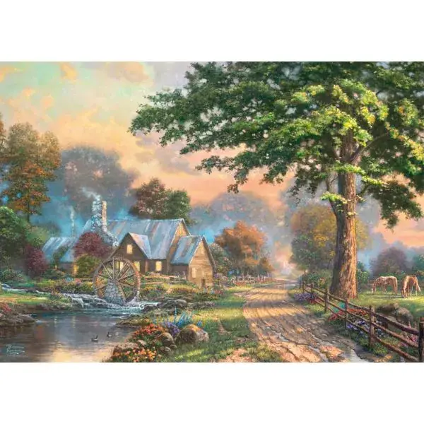 Schmidt Spiele Thomas Kinkade Studios: Am alten Mühlenbach, 1.000 Teile Holzpuzzle Verkauf