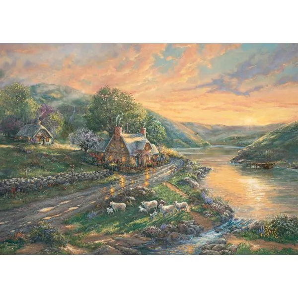 Schmidt Spiele Thomas Kinkade Studios: Tagesanbruch im Emerald Valley, 1.000 Teile Puzzle Rabatt