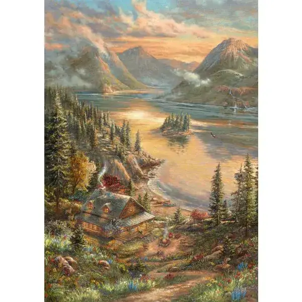 Schmidt Spiele Thomas Kinkade Studios: Pracht am Seeufer, 500 Teile Puzzle Versandkostenfrei