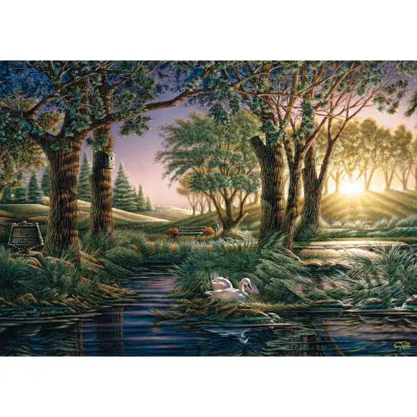 Schmidt Spiele Terry Redlin: Morgenzauber am Teich, 1.000 Teile Puzzle Online Shopping