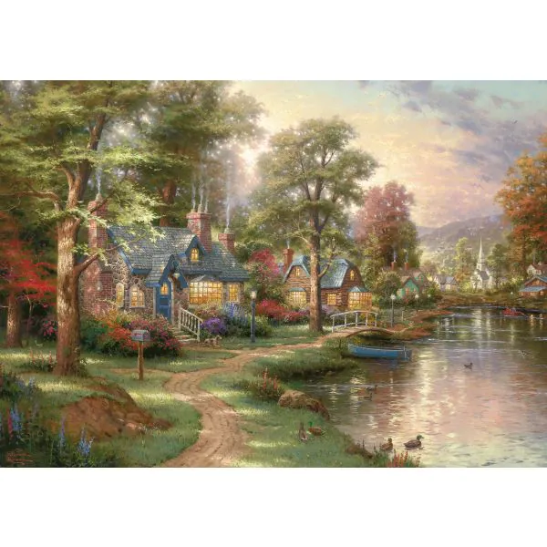 Schmidt Spiele Thomas Kinkade: Am See, 1.500 Teile Puzzle Valentinstagsangebot
