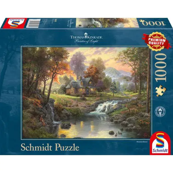 Schmidt Spiele Thomas Kinkade: Painter of Light - Holzhaus am Bach, 1.000 Teile Puzzle Top Angebot