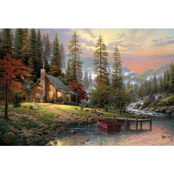 Schmidt Spiele Thomas Kinkade: Haus in den Bergen, 500 Teile Puzzle Online Outlet