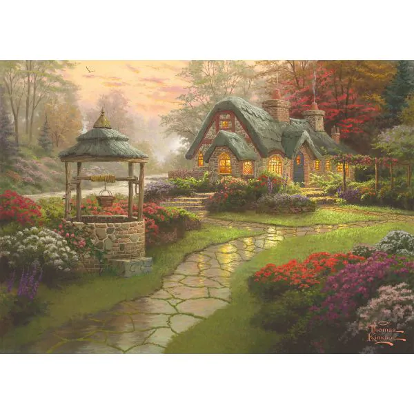 Schmidt Spiele Thomas Kinkade: Painter of Light - Haus mit Brunnen, 1.000 Teile Puzzle Exklusive Angebote