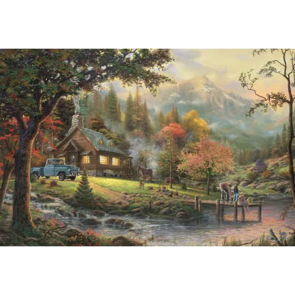 Schmidt Spiele Thomas Kinkade: Idylle am Fluss, 500 Teile Puzzle Blitzangebot