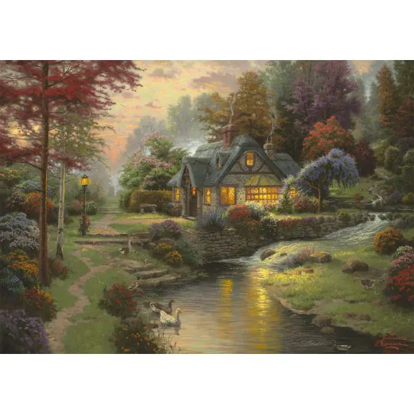 Schmidt Spiele Thomas Kinkade: Painter of Light - Friedliche Abendstimmung, 1.000 Teile Puzzle Große Rabatte