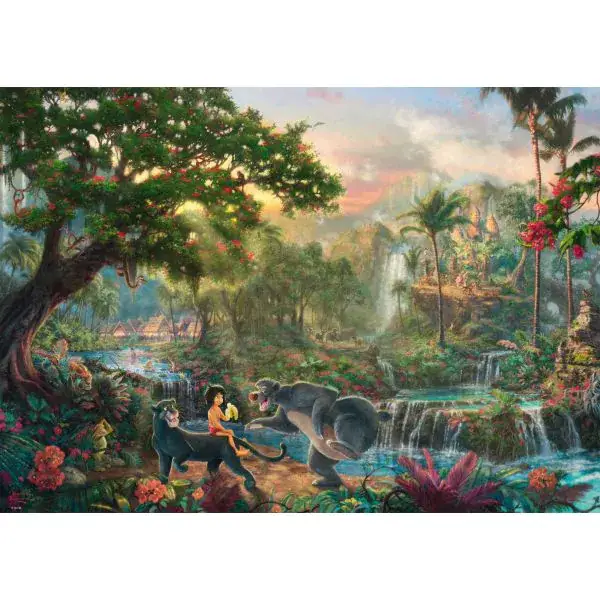Schmidt Spiele Thomas Kinkade: Painter of Light - Disney Dschungelbuch, 1.000 Teile Puzzle Kauf eins, bekomm eins gratis