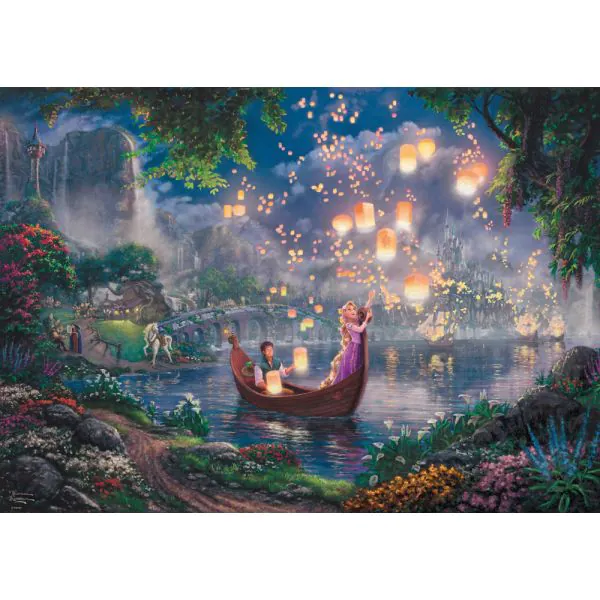 Schmidt Spiele Thomas Kinkade: Painter of Light - Disney Rapunzel, 1.000 Teile Puzzle Riesige Ersparnisse