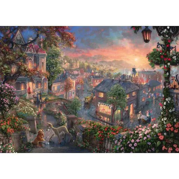 Schmidt Spiele Thomas Kinkade Studios: Painter of Light - Disney Susi und Strolch, 1.000 Teile Puzzle Wochenangebot