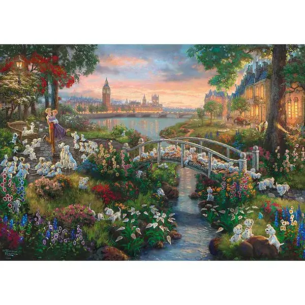 Schmidt Spiele Thomas Kinkade Studios: Painter of Light - Disney 101 Dalmatiner, 1.000 Teile Puzzle Zeitbegrenzte Promotion