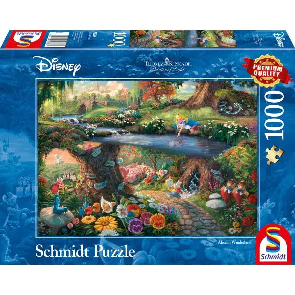 Schmidt Spiele Thomas Kinkade: Painter of Light - Disney, Alice im Wunderland, 1.000 Teile Puzzle Nur für heute