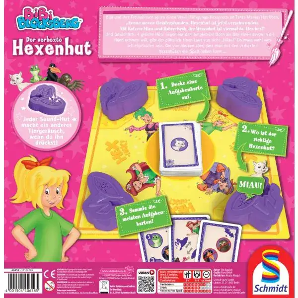 Schmidt Spiele Bibi Blocksberg: Der verhexte Hexenhut, Kinderspiel Rabatt