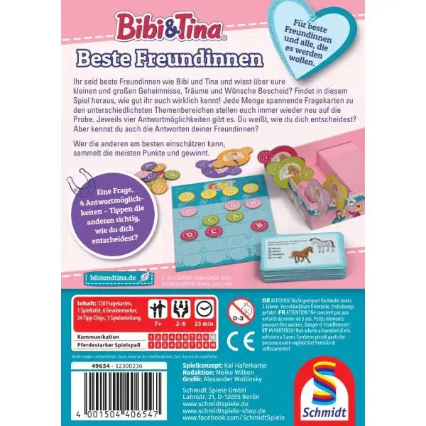 Schmidt Spiele Bibi & Tina: Beste Freundinnen; Kinderspiel Flash Sale