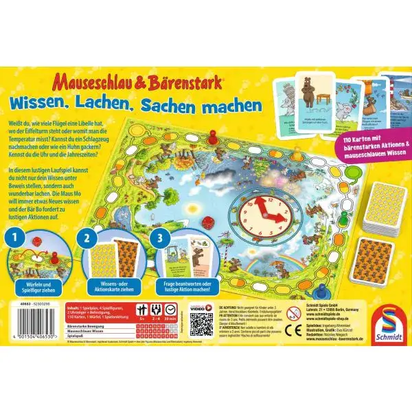 Schmidt Spiele Mauseschlau & Bärenstark: Wissen, Lachen, Sachen Machen, Kinderspiel Begrenztes Angebot