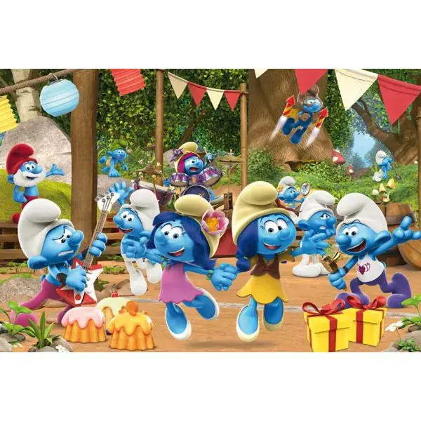Schmidt Spiele Die Schlümpfe: Verschlumpfte Party, 100 Teile Kinderpuzzle mit Add-on Blitzangebot