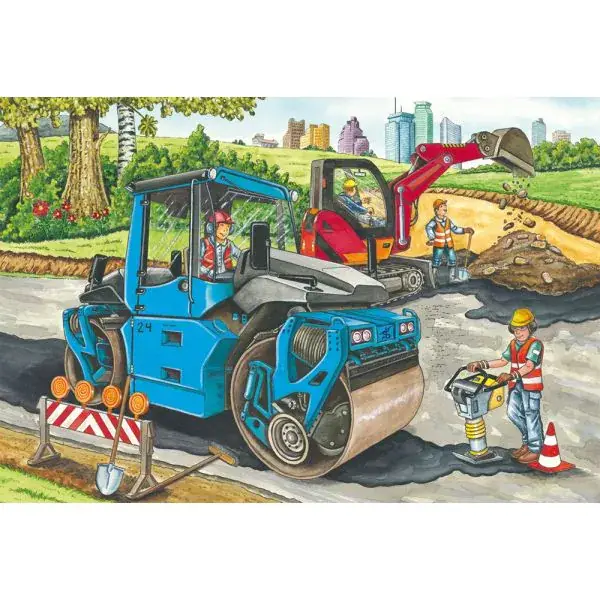 Schmidt Spiele Meine liebsten Baustellenfahrzeuge, 3 x 48 Teile Kinderpuzzle Neuheiten