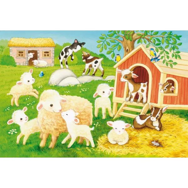 Schmidt Spiele Niedliche Haustiere, 3 x 24 Teile Kinderpuzzle Räumungsverkauf