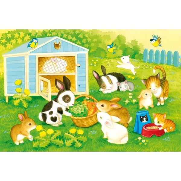 Schmidt Spiele Niedliche Haustiere, 3 x 24 Teile Kinderpuzzle Räumungsverkauf