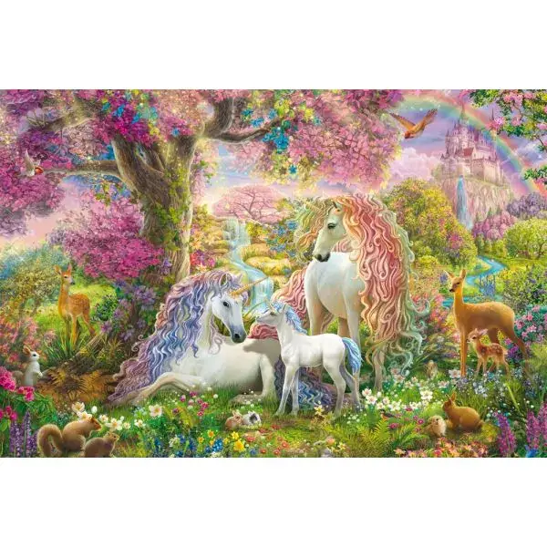 Schmidt Spiele Einhornfamilie im Blütenwald, 150 Teile Kinderpuzzle Kauf eins, bekomm eins gratis