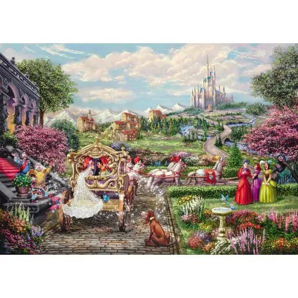 Schmidt Spiele Thomas Kinkade Studios: Disney Dreams Collection - Cinderella Happily Ever After (Aschenputtel - Glücklich bis ans Ende), 1.000 Teile Riesige Ersparnisse