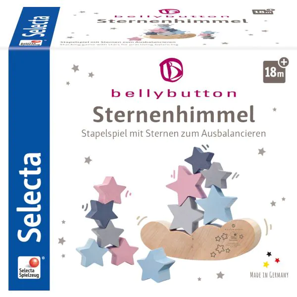 Schmidt Spiele bellybutton: Sternenhimmel, Stapelspielzeug aus Holz Super Rabatt