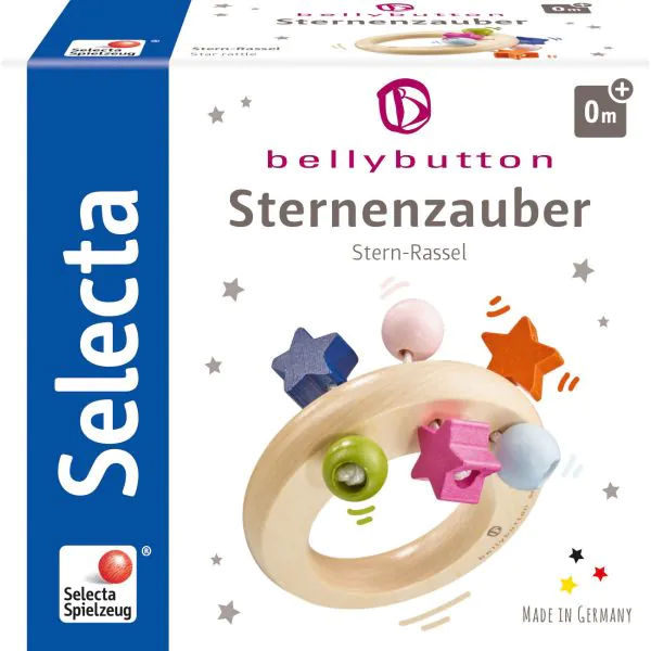 Schmidt Spiele bellybutton: Sternenzauber, Greifling aus Holz, 8 cm Sonderangebot
