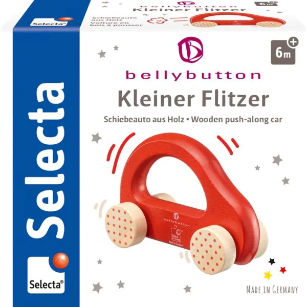 Schmidt Spiele bellybutton: Kleiner Flitzer, Greifling aus Holz, Rot, 10cm Flash Sale
