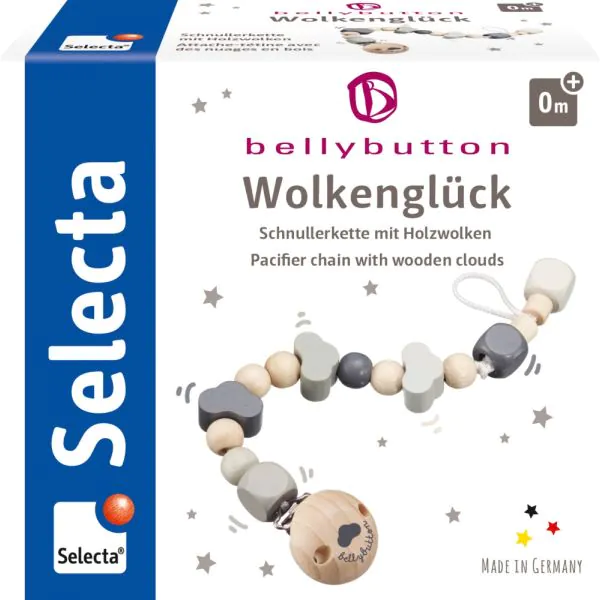 Schmidt Spiele bellybutton: Schnullerkette Wolkenglück Begrenztes Angebot