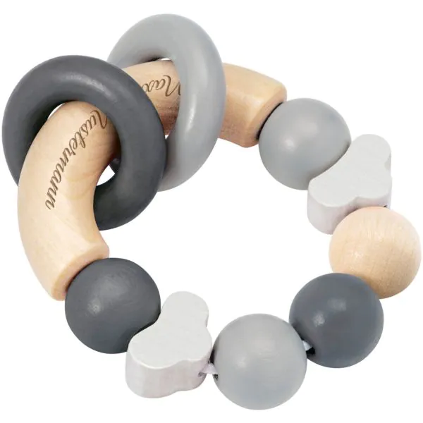 Schmidt Spiele bellybutton: Glücksgriff grau, Greifling aus Holz, 7,5 cm Saisonschlussverkauf
