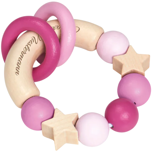 Schmidt Spiele bellybutton: Glücksgriff rosa, Greifling aus Holz, 7,5 cm Cyber Monday