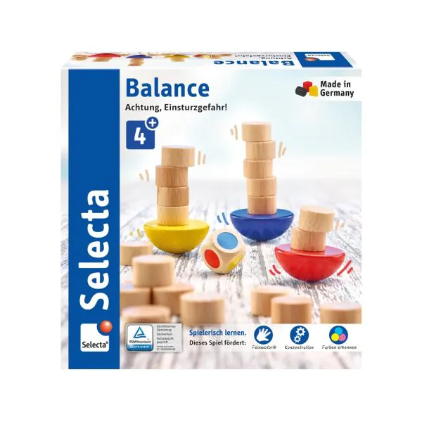 Schmidt Spiele Balance, Würfel- und Stapelspiel aus Holz Osterangebot