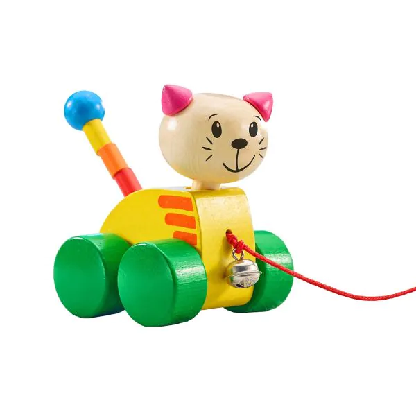 Schmidt Spiele Tinka, Nachzieh Katze aus Massivholz, 12 cm Zeitlich begrenztes Angebot