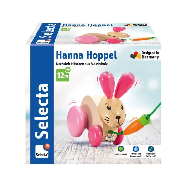 Schmidt Spiele Hanna Hoppel, Nachziehspielzeug aus Holz, 13 cm Tägliche Deals