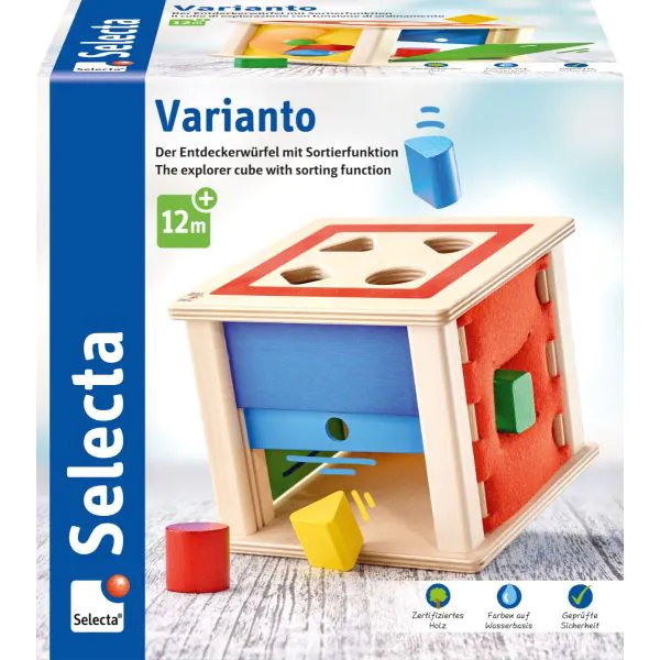 Schmidt Spiele Varianto, Sortier-und Steckspiel aus Holz, 15cm Neueste Stile
